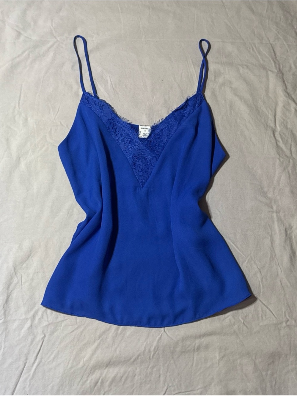 Royal Blue Lace-Trim Camisole
